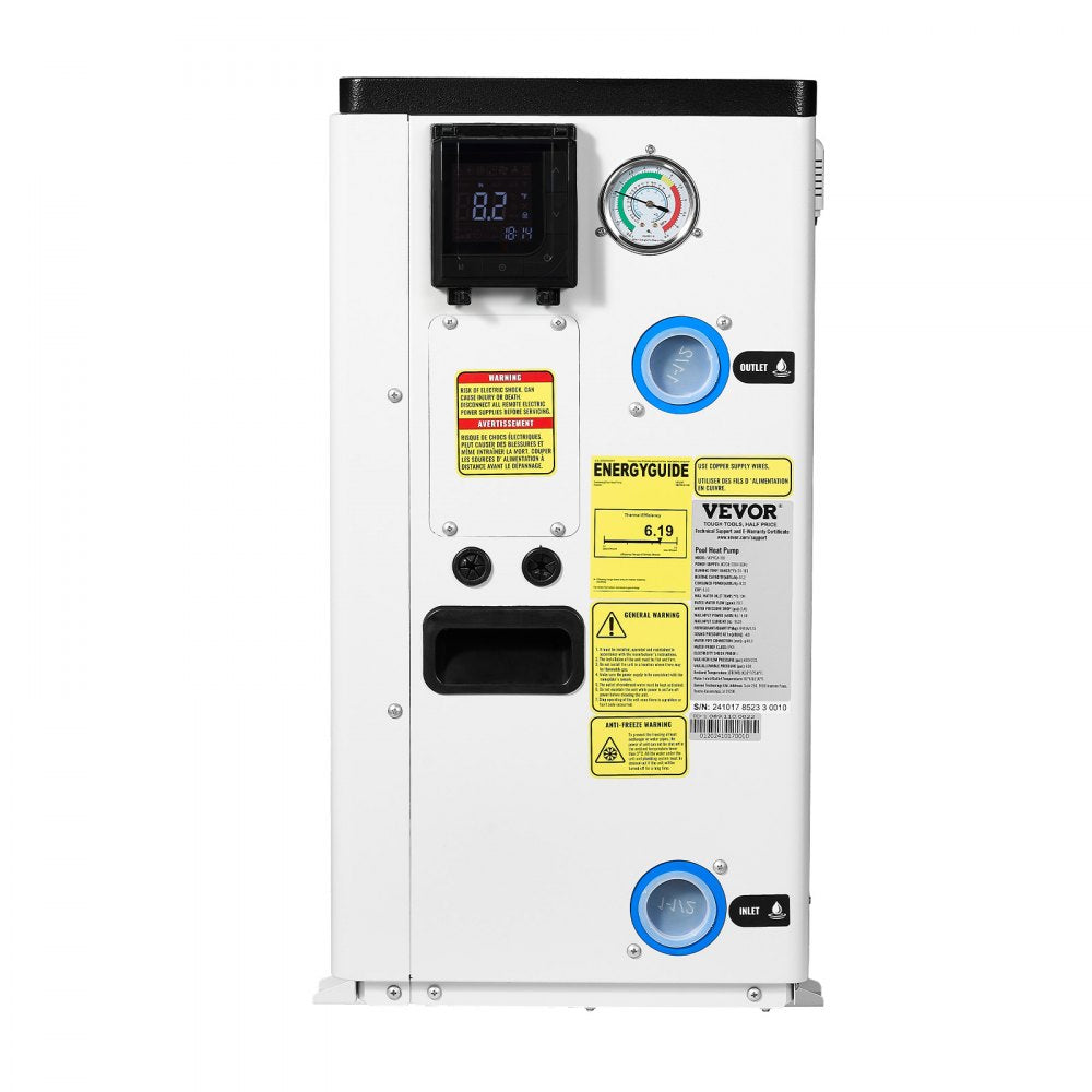 VDPYCA-150 - 51200 BTU Eco-Friendly Pool Heat Pump for 7926-15851 GAL Pools