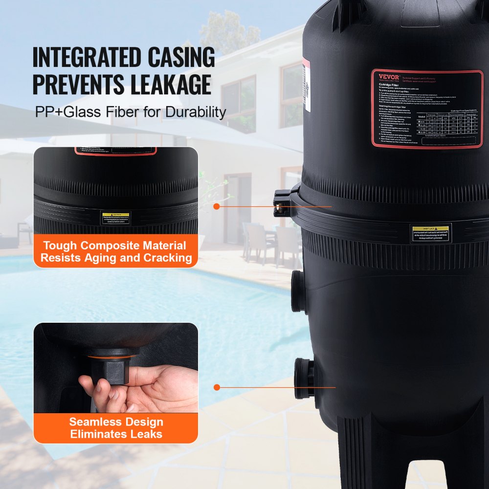GL520 - VEVOR 50-Micron Cartridge Pool Filter for Inground & Above Ground Pools