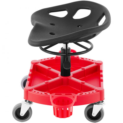 VVCCPDSJ4L - Adjustable 19" Rolling Stool with 300 LBS Capacity and Storage