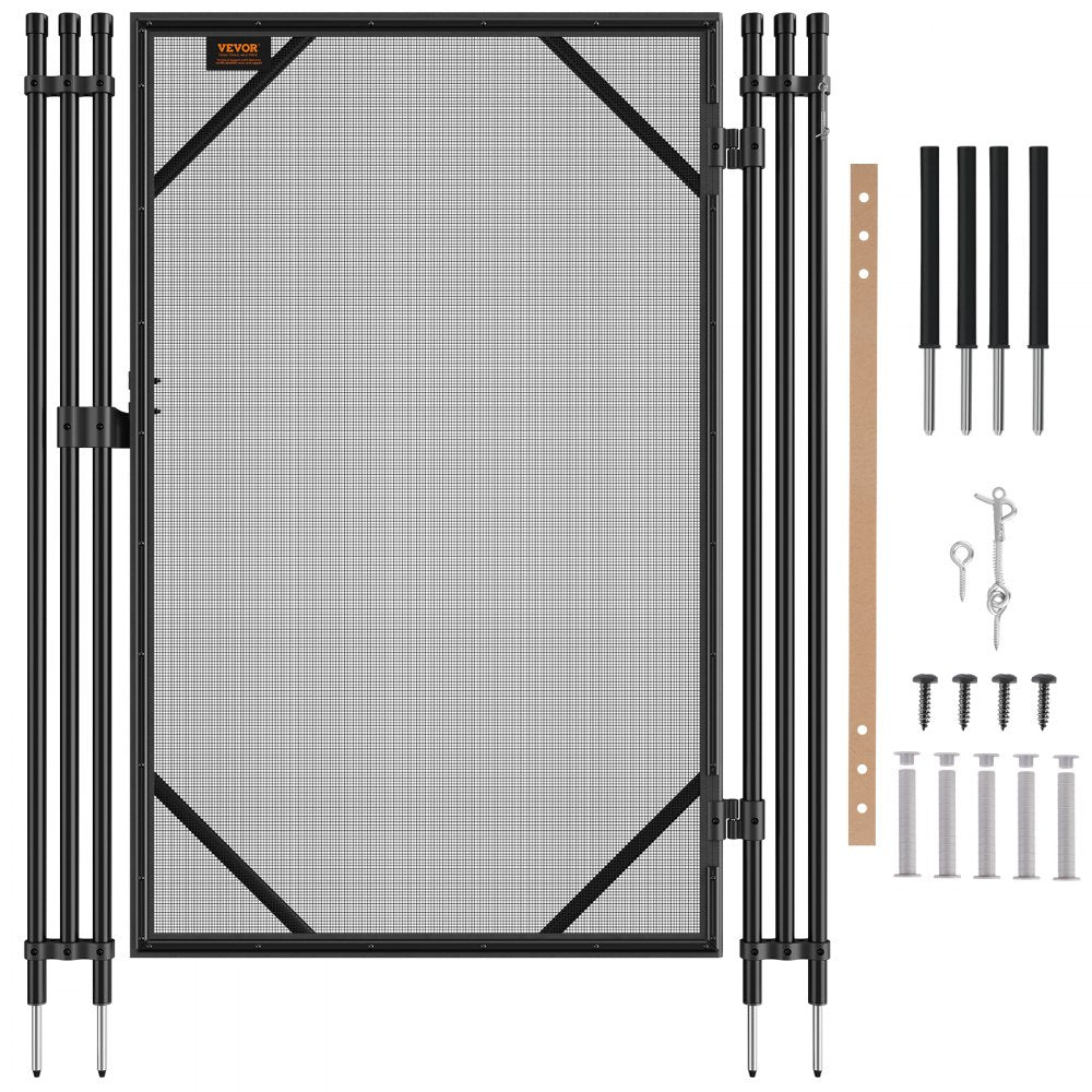 NLGTR01 - Durable 4x2.5 FT Aluminum Pool Fence Gate with Safety Latch