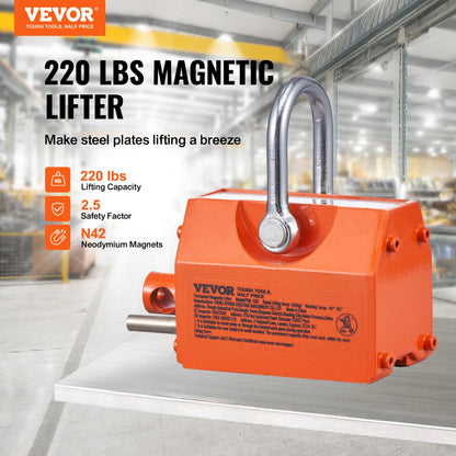 PML-100 - 220 lbs VEVOR Magnetic Lifter with Powerful Neodymium Grip