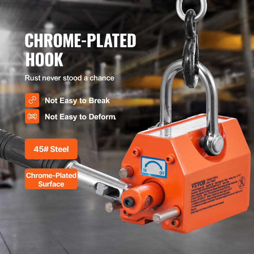 PML-100 - 220 lbs VEVOR Magnetic Lifter with Powerful Neodymium Grip
