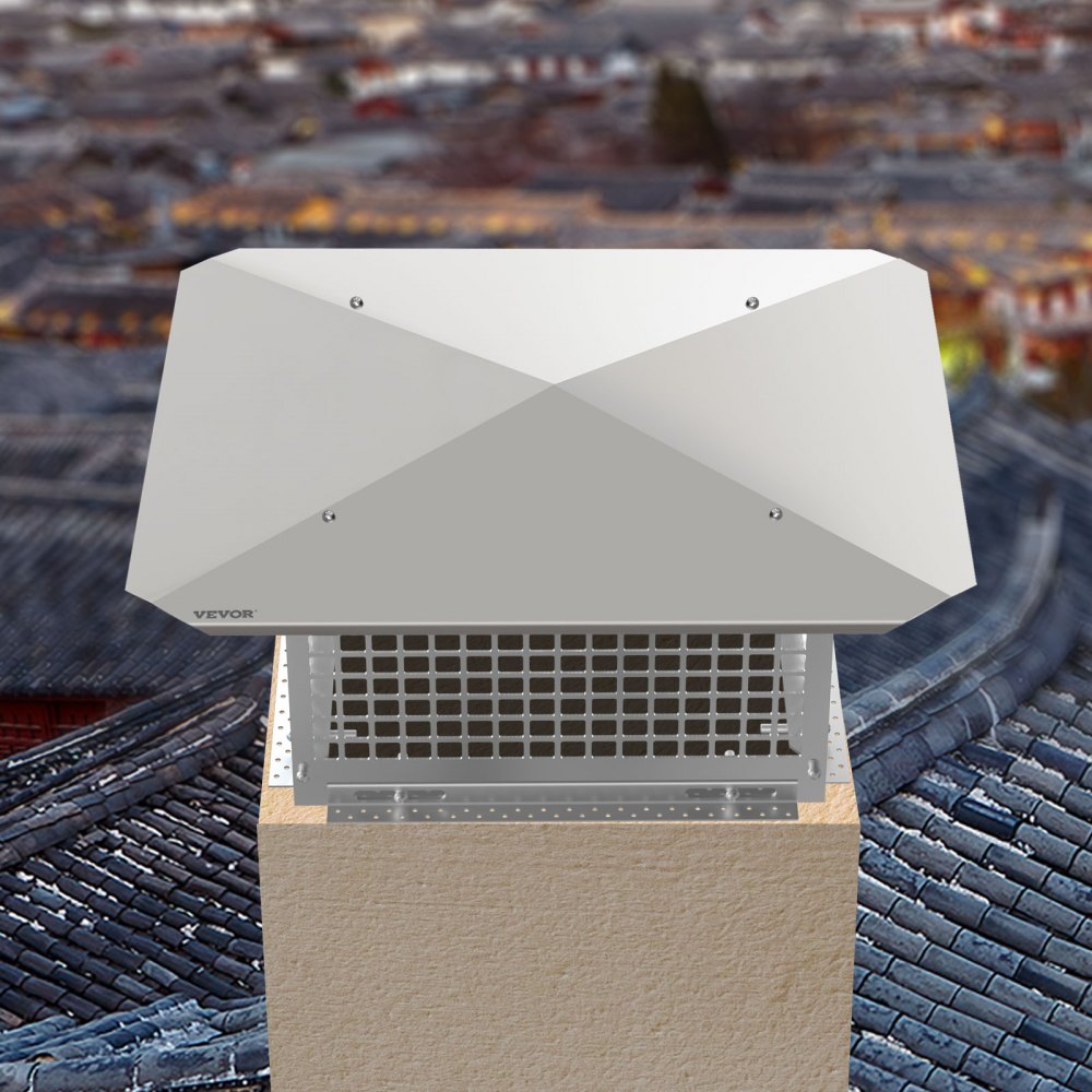 VV-YCZ-1317 - 13" x 17" Stainless Steel Chimney Cap with Adjustable Design