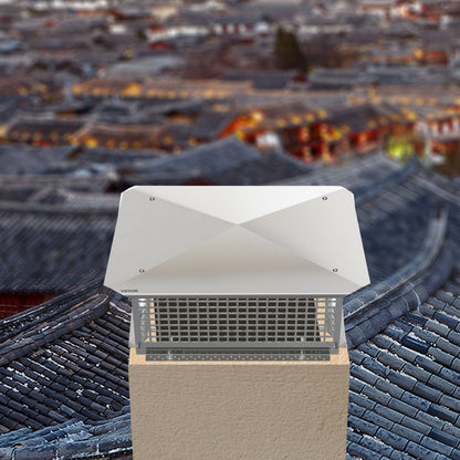 VV-YCZ-1324 - 13" x 24" Stainless Steel Chimney Cap with Spark Arrestor