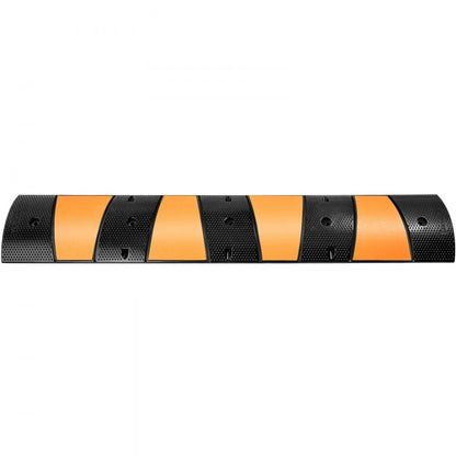 VV-GXB-JSD 72YC 2PCS - Durable 72.8" Rubber Speed Bump with Reflective Elements