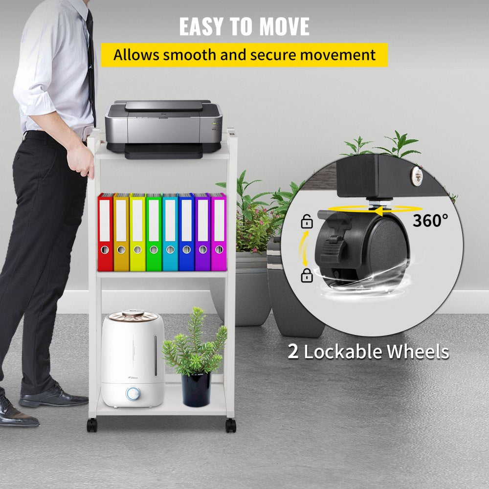 DYJZJ-005 - Adjustable 3-Tier Printer Stand with Lockable Wheels