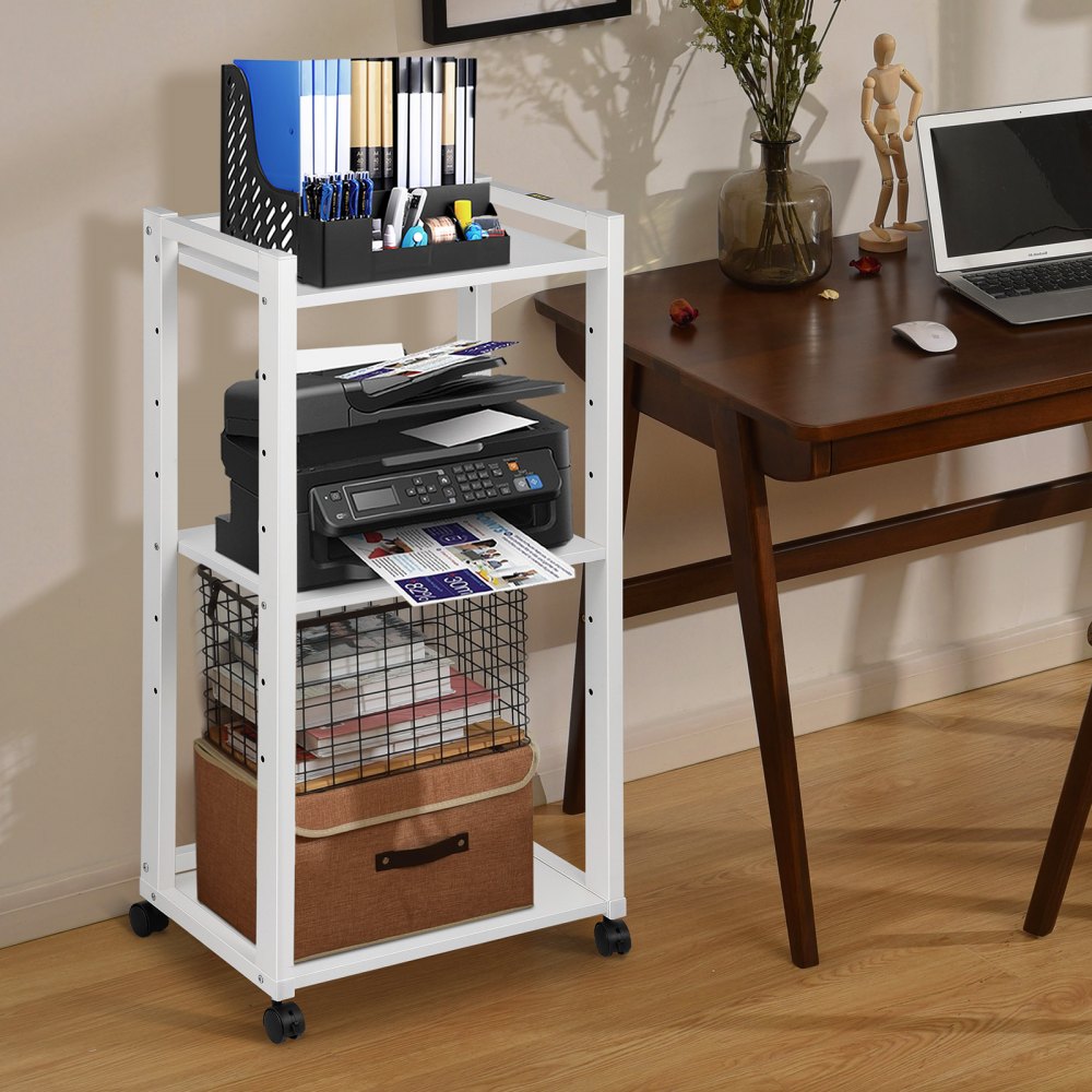 DYJZJ-005 - Adjustable 3-Tier Printer Stand with Lockable Wheels