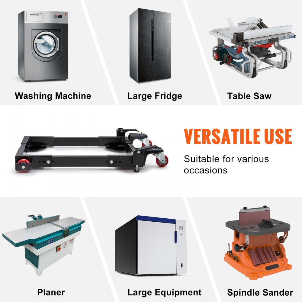 GZB88094 - Heavy-Duty Mobile Base for Woodworking Equipment, 1500 lb Capacity