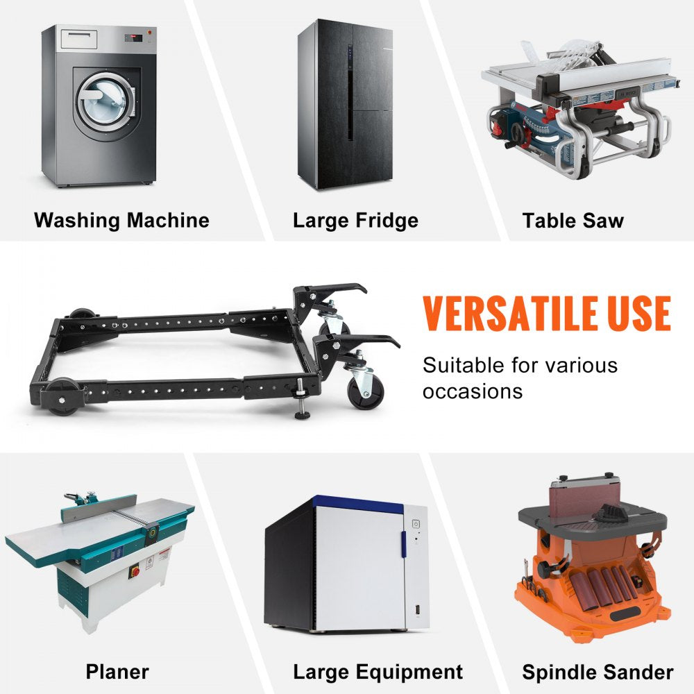 GZB88092 - Adjustable Mobile Base, 500 lbs Capacity, 12"x12" to 36"x36"