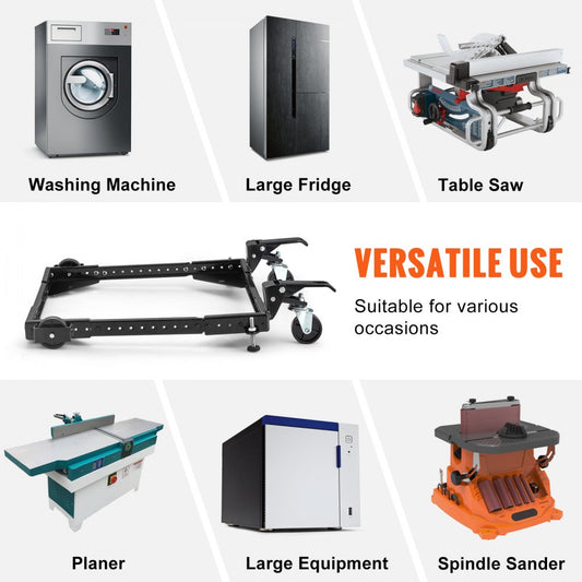 GZB88092 - Adjustable Mobile Base, 500 lbs Capacity, 12"x12" to 36"x36"