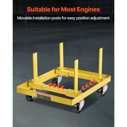 XXJD1500ZF - 750 lbs Heavy-Duty Engine Stand with 4 Swivel Casters