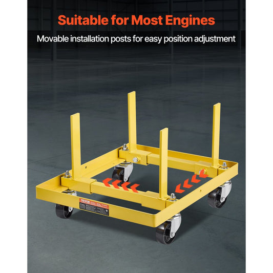 XXJD1500ZF - 750 lbs Heavy-Duty Engine Stand with 4 Swivel Casters