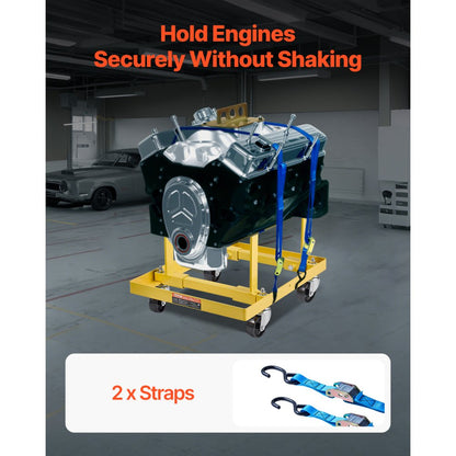 XXJD1500ZF - 750 lbs Heavy-Duty Engine Stand with 4 Swivel Casters
