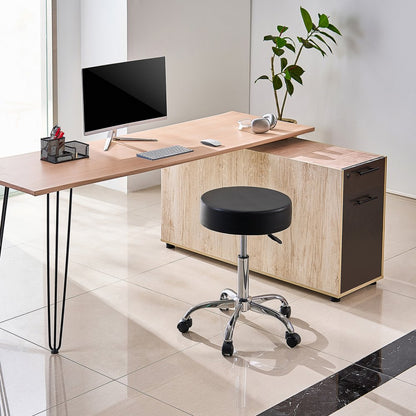 MST001-B - Adjustable VEVOR Rolling Stool, 450 lbs Capacity, 3.9" Cushion