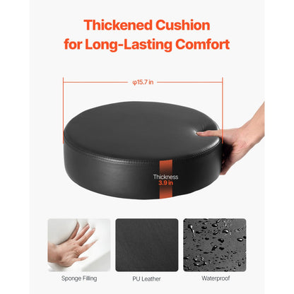 MST001-F - Comfortable 3.9" Cushion Rolling Stool with Hydraulic Lift