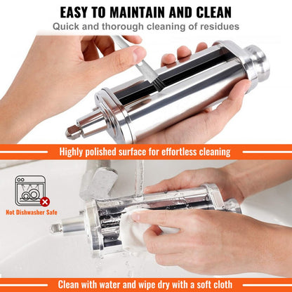 ZA-NTK92 - Versatile Stainless Steel Pasta Roller for KitchenAid Mixer