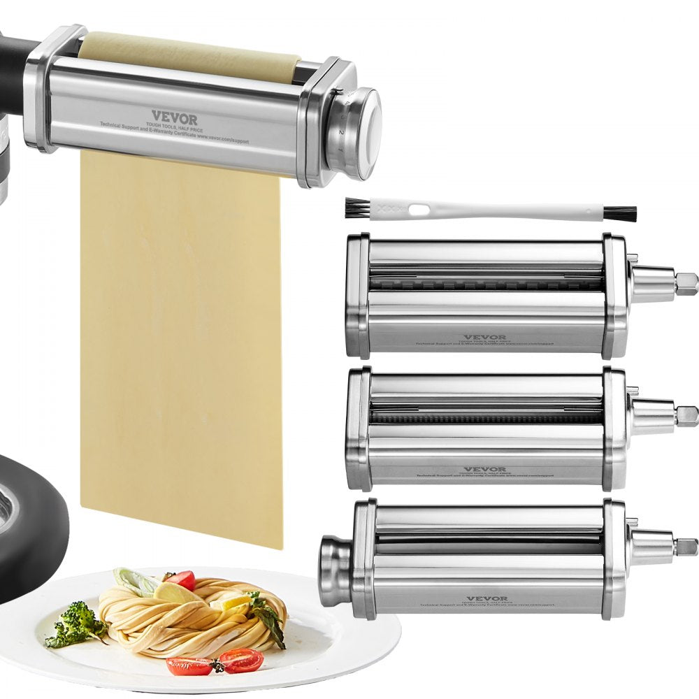 ZA-NTK16 - Stainless Steel Pasta Roller with 8 Settings for KitchenAid Mixers