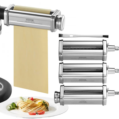 ZA-NTK16 - Stainless Steel Pasta Roller with 8 Settings for KitchenAid Mixers