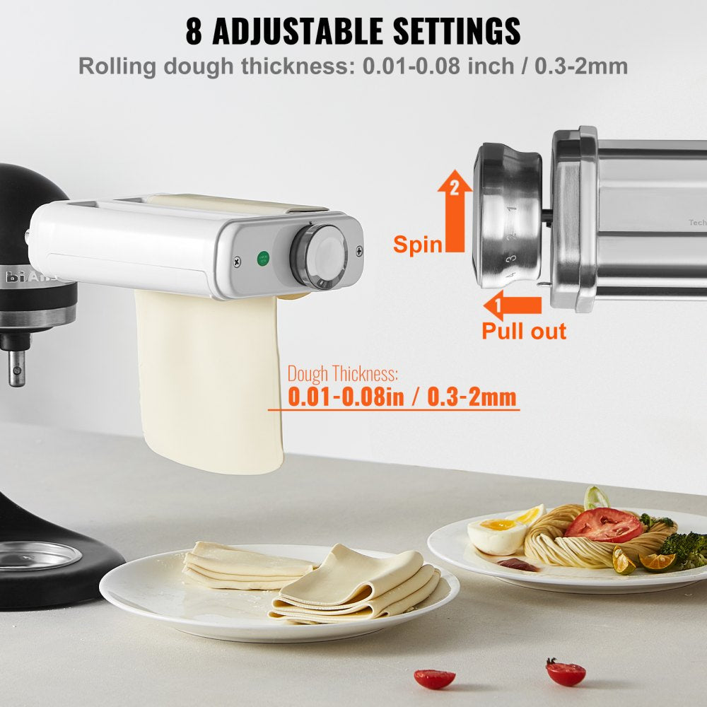 ZA-NTK88 - 3-in-1 Stainless Steel Pasta Maker for KitchenAid Mixers