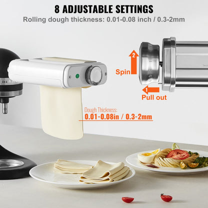 ZA-NTK88 - 3-in-1 Stainless Steel Pasta Maker for KitchenAid Mixers