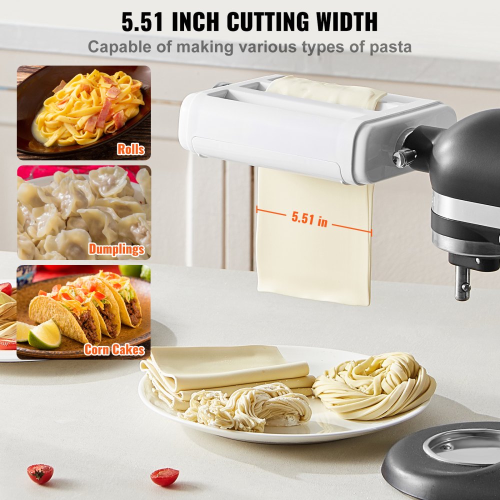 ZA-NTK88 - 3-in-1 Stainless Steel Pasta Maker for KitchenAid Mixers