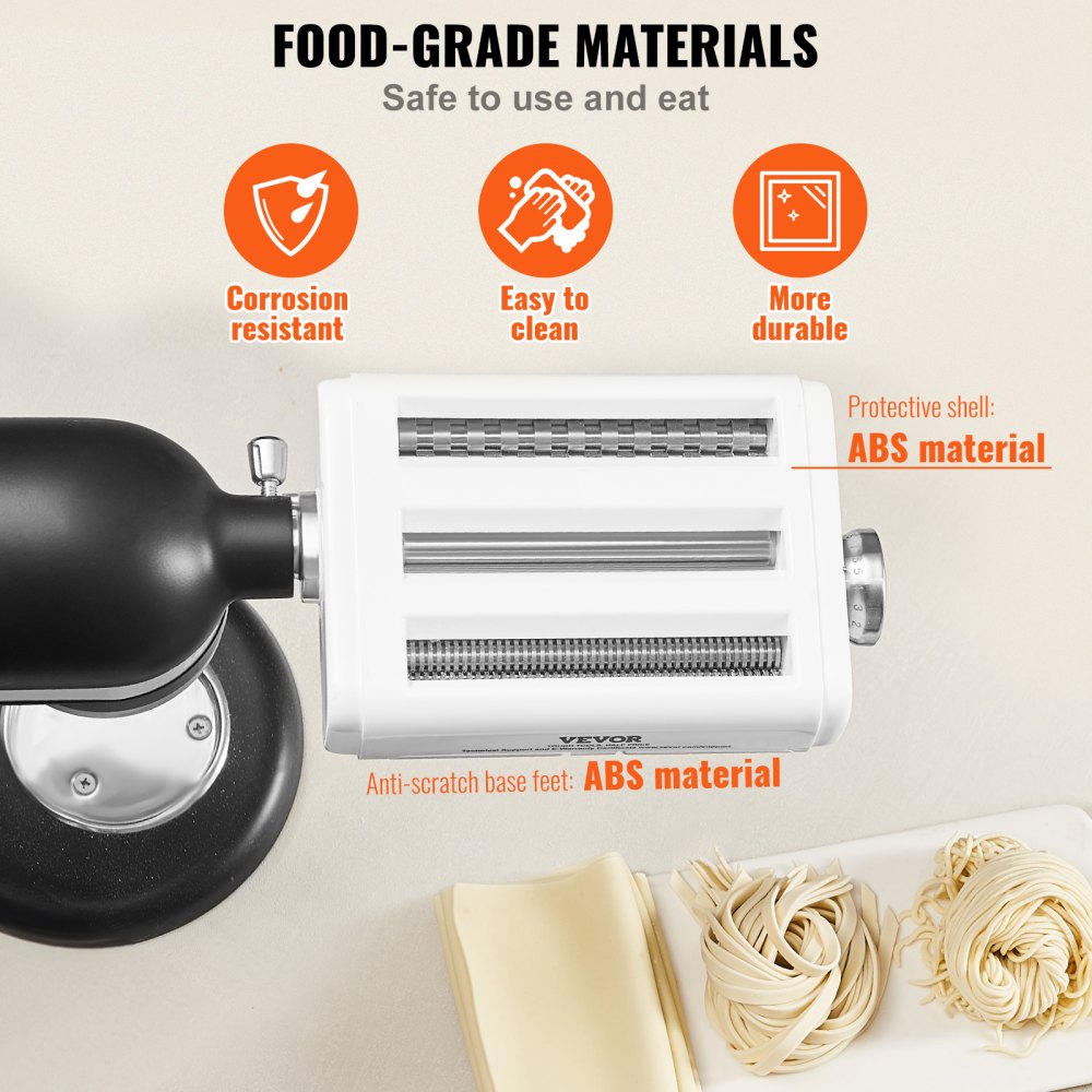 ZA-NTK88 - 3-in-1 Stainless Steel Pasta Maker for KitchenAid Mixers