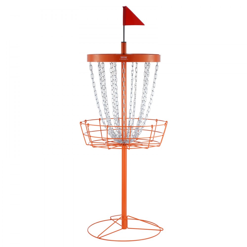 GL8004 - Heavy-Duty Disc Golf Basket with 24 Chains, 52" Height