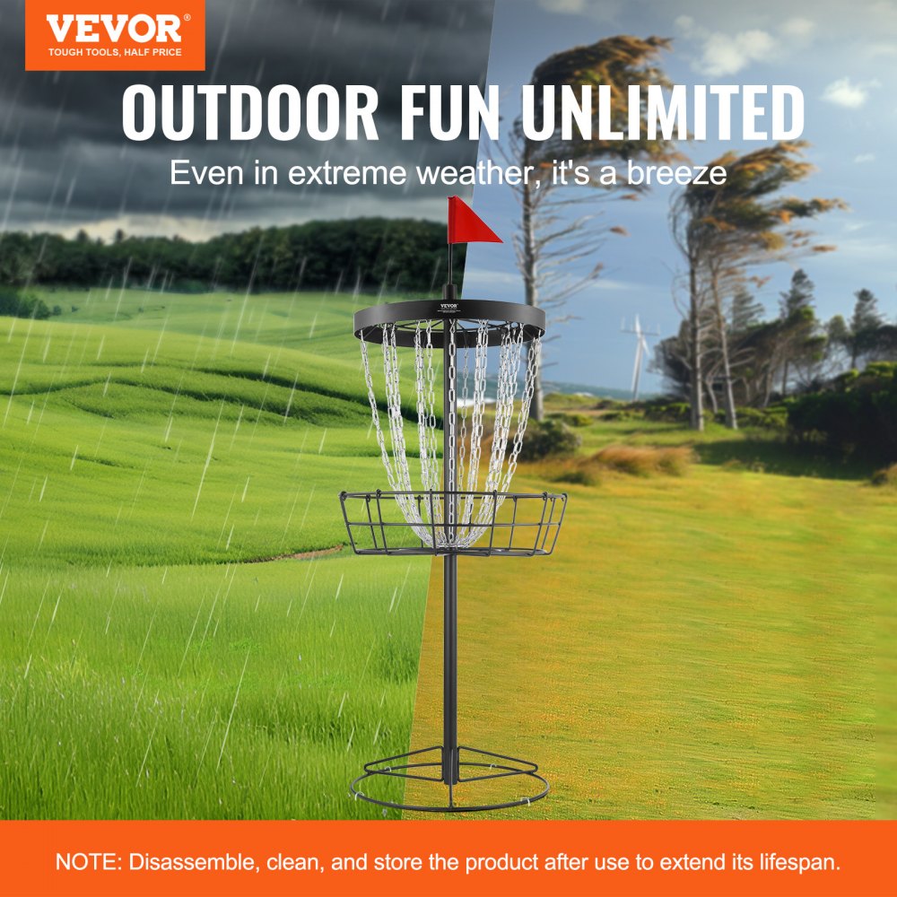 GL8001 - Regulation-Sized Disc Golf Basket for Indoor & Outdoor Practice