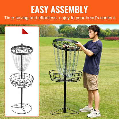 GL8001 - Regulation-Sized Disc Golf Basket for Indoor & Outdoor Practice