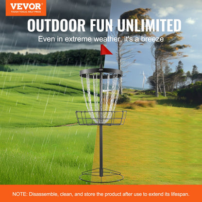 GL8003 - All-Weather Steel Disc Golf Basket for Indoor/Outdoor Use