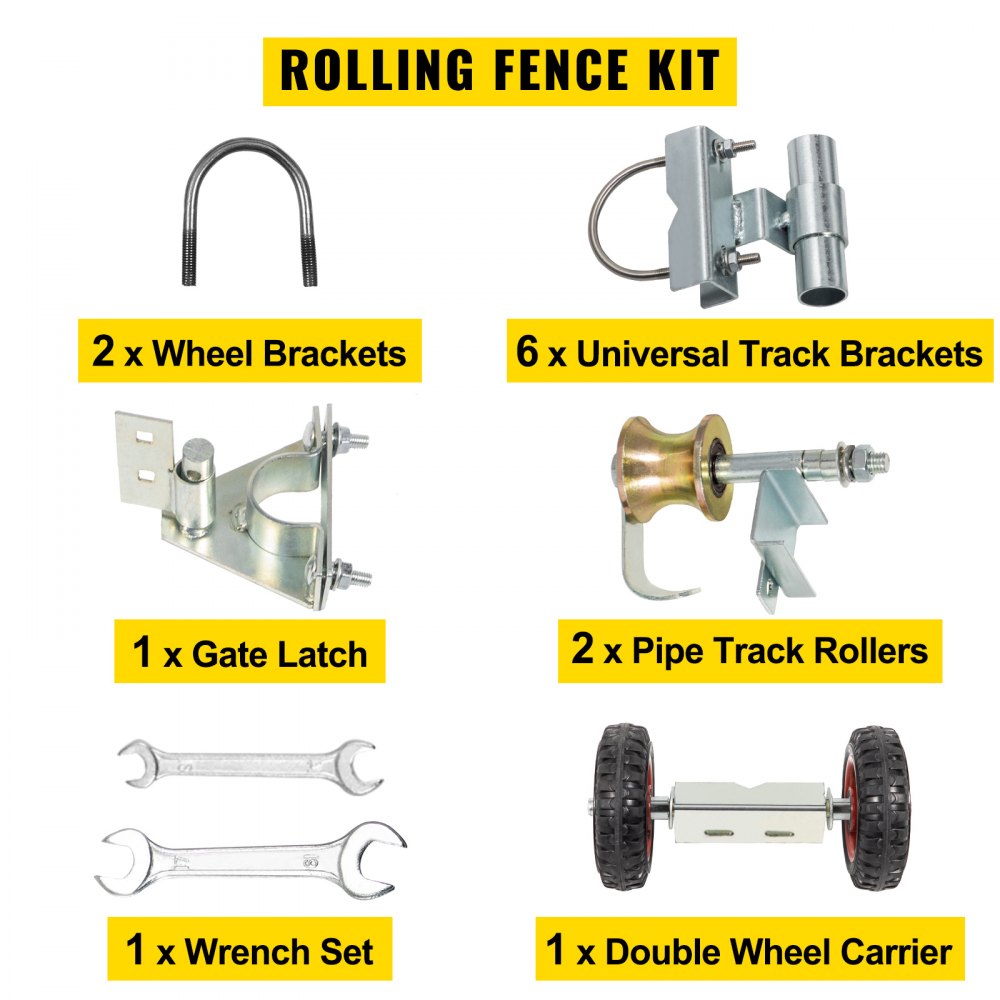 010654711369 - Premium Stainless Steel Rolling Gate Hardware Kit