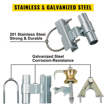 010654711369 - Premium Stainless Steel Rolling Gate Hardware Kit