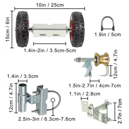 010654711369 - Premium Stainless Steel Rolling Gate Hardware Kit