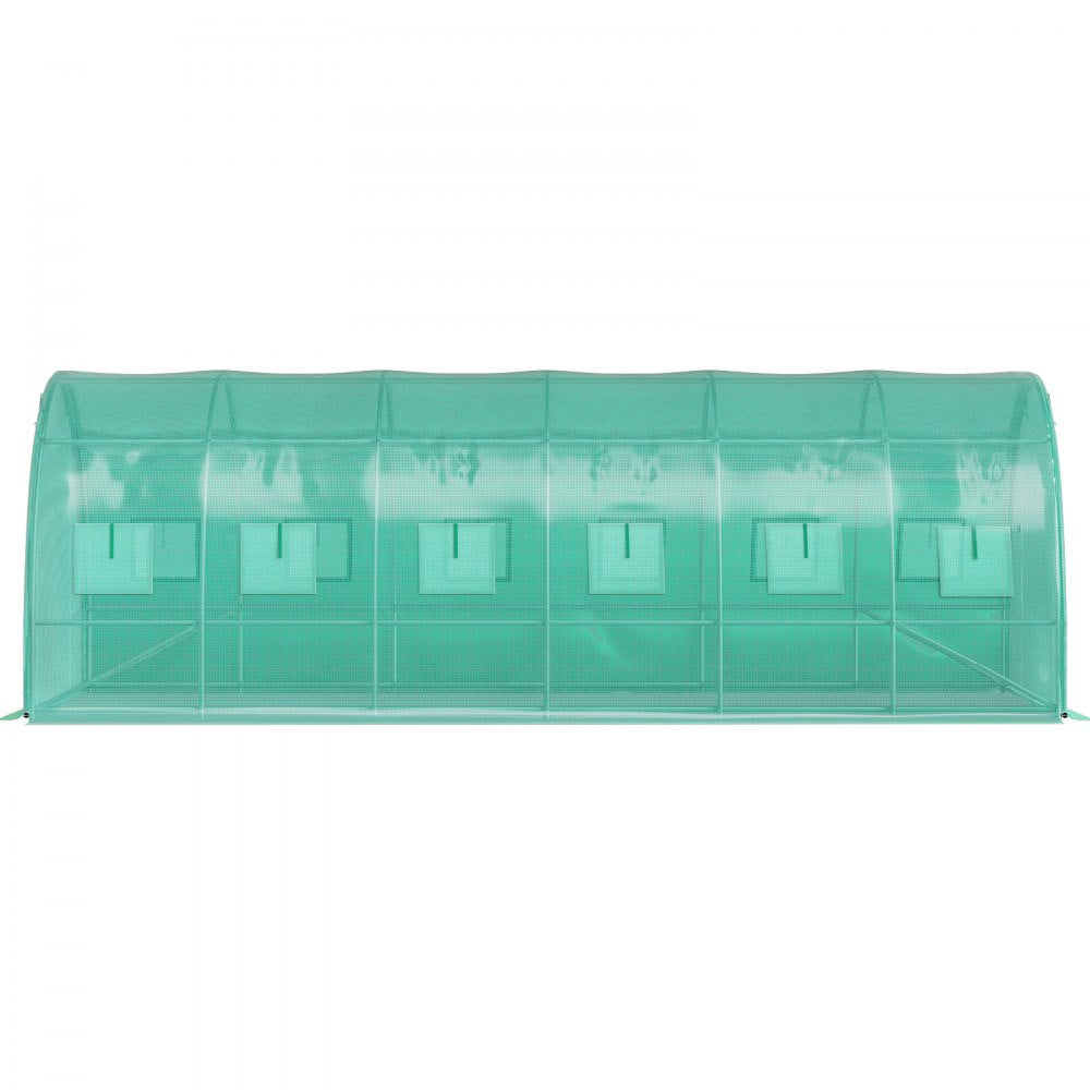 VV-TG-12107GREEN - Sturdy 3-Beam Tunnel Greenhouse for Optimal Plant Growth