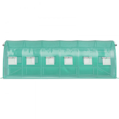 VV-TG-12107GREEN - Sturdy 3-Beam Tunnel Greenhouse for Optimal Plant Growth