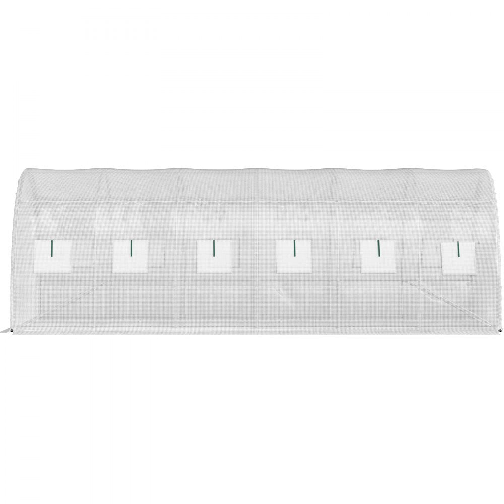VV-TG-12107WHITE - 20x10ft Portable Greenhouse with Galvanized Steel Structure
