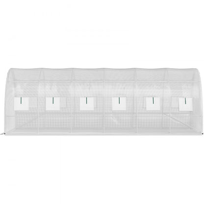 VV-TG-12107WHITE - 20x10ft Portable Greenhouse with Galvanized Steel Structure