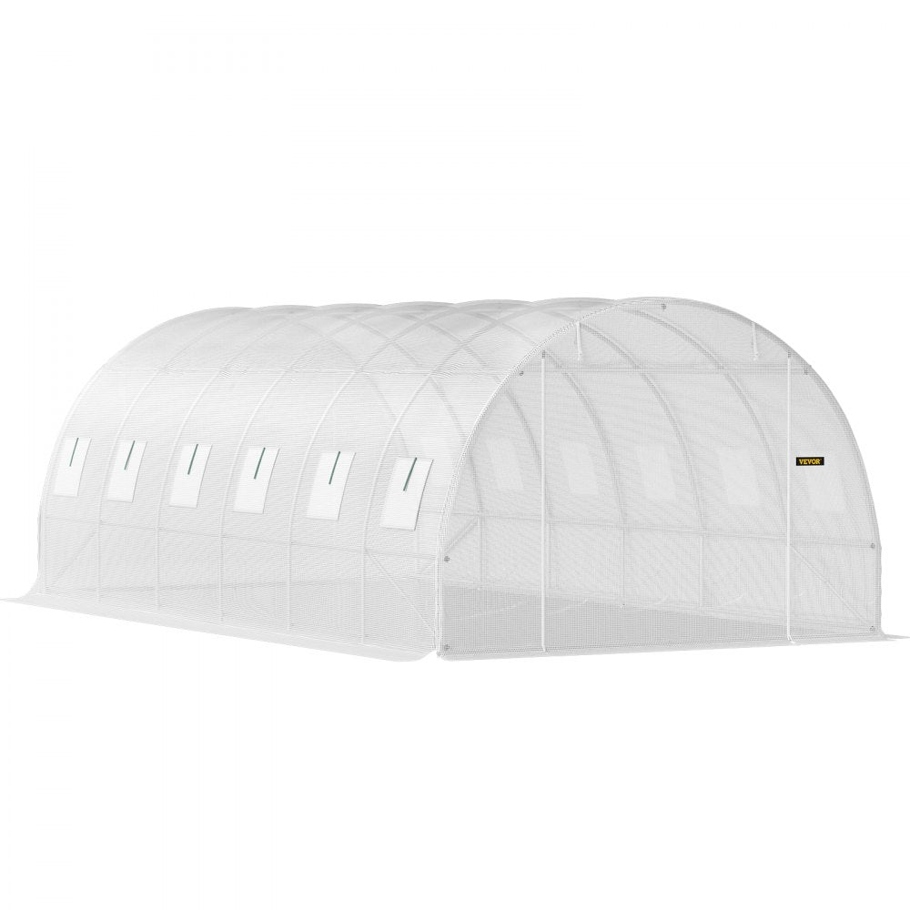 VV-TG-12107WHITE - 20x10ft Portable Greenhouse with Galvanized Steel Structure
