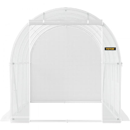 VV-TG-1577WHITE - 15ft Tunnel Greenhouse with PE Cover & Galvanized Frame