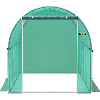 VV-TG-1077GREEN - 9.8x6.6ft Walk-In Greenhouse with Zipped Door and Mesh Windows