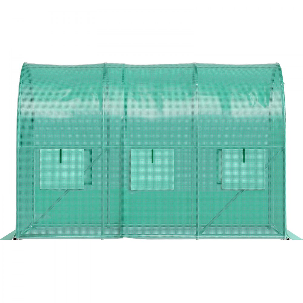 VV-TG-1077GREEN - 9.8x6.6ft Walk-In Greenhouse with Zipped Door and Mesh Windows