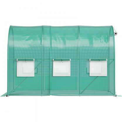 VV-TG-1077GREEN - 9.8x6.6ft Walk-In Greenhouse with Zipped Door and Mesh Windows
