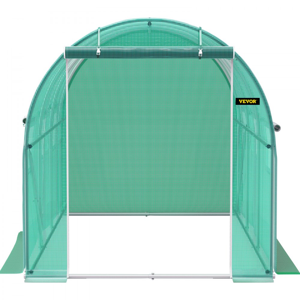 VV-TG-1577GREEN - 12x7ft Walk-in Tunnel Greenhouse with Waterproof PE Cover