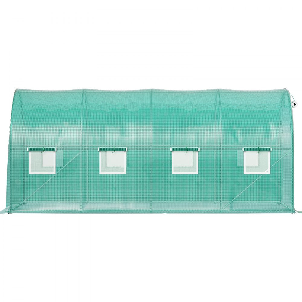VV-TG-1577GREEN - 14.8ft Walk-In Greenhouse with Waterproof Cover & Ventilation
