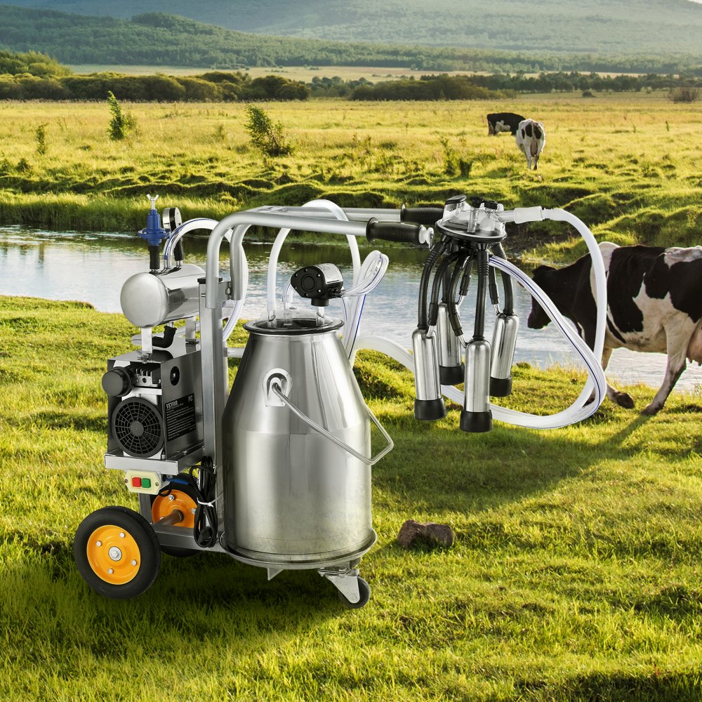 9JYZ-1 - 6.6-Gallon Stainless Steel Electric Cow Milking Machine