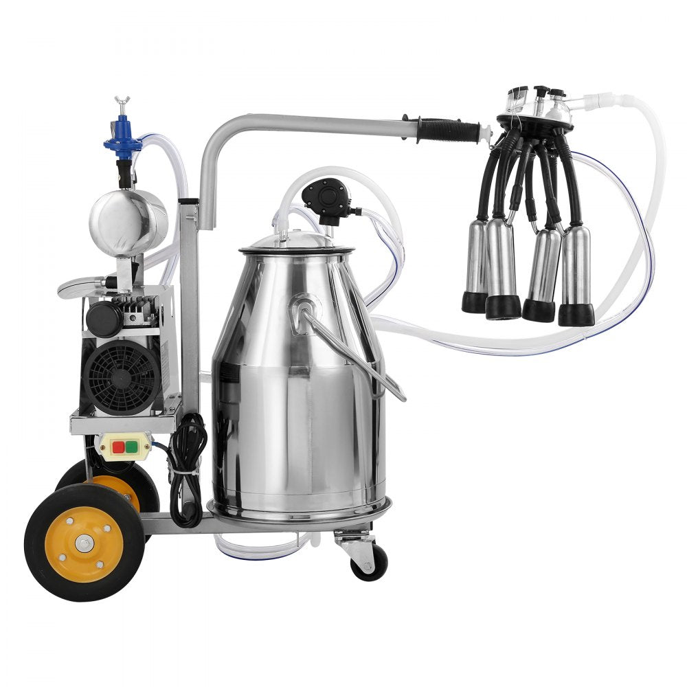 9JYZ-1 - 6.6-Gallon Stainless Steel Electric Cow Milking Machine