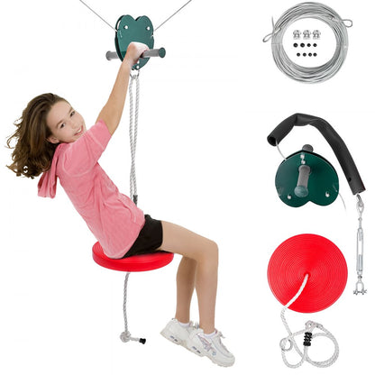 010258286871 - 100FT Zip Line Kit for Kids, Adjustable Seat & Easy Assembly