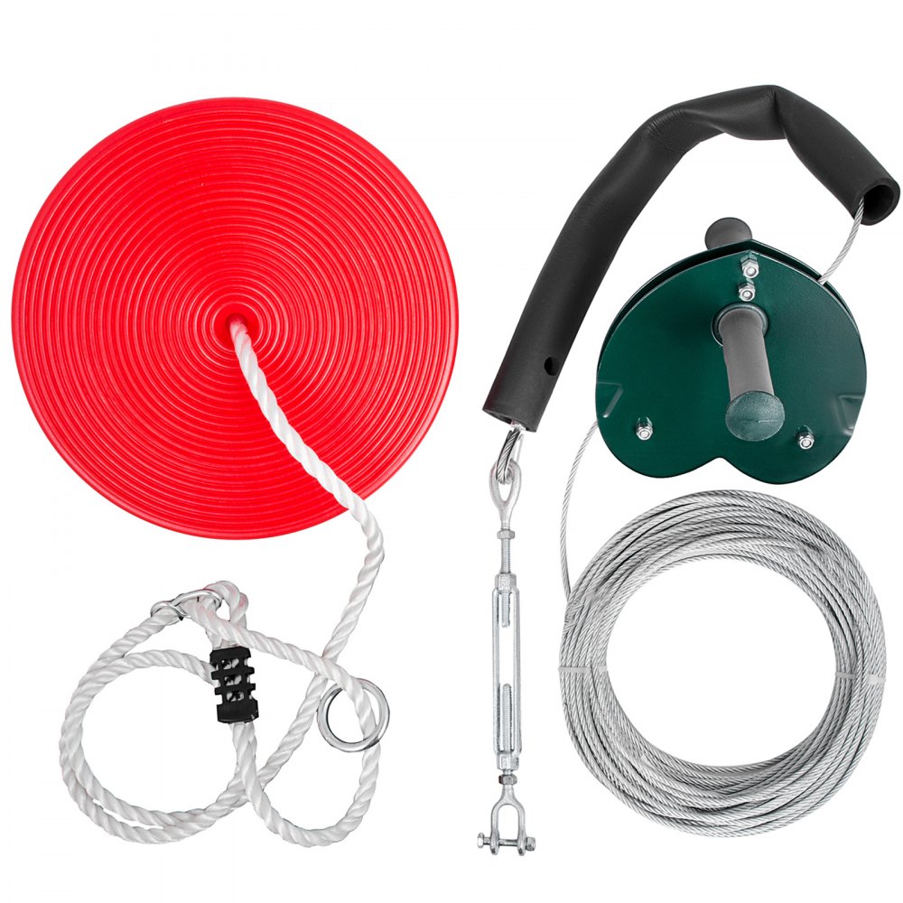 010258286871 - 100FT Zip Line Kit for Kids, Adjustable Seat & Easy Assembly