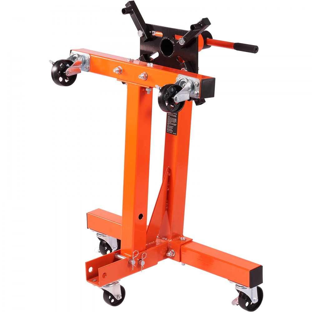 010987661497 - 1500 lbs Steel Engine Stand with 360° Rotation & Space-Saving Design