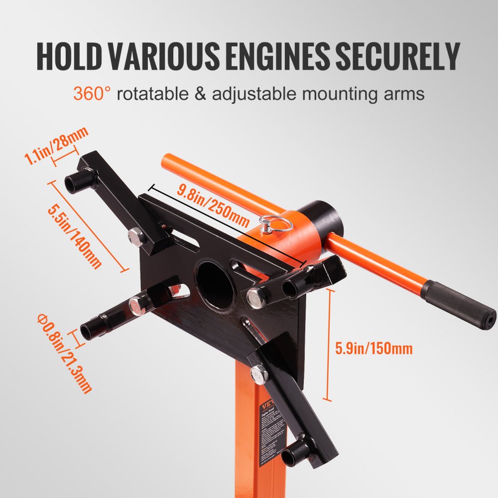 010296935790 - Heavy-Duty 750 lb Engine Stand with 360° Rotating Head ...